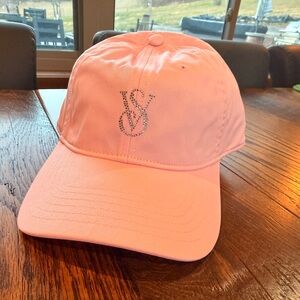 Victoria's Secret baby pink Cap with Rhinestone Logo PINK Hat VS —Huge Sale